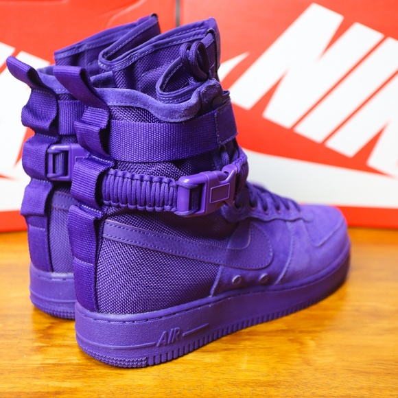 Nike SF AF1 Air Force 1 Boot High Purple 864024 5 - Picture 6 of 8